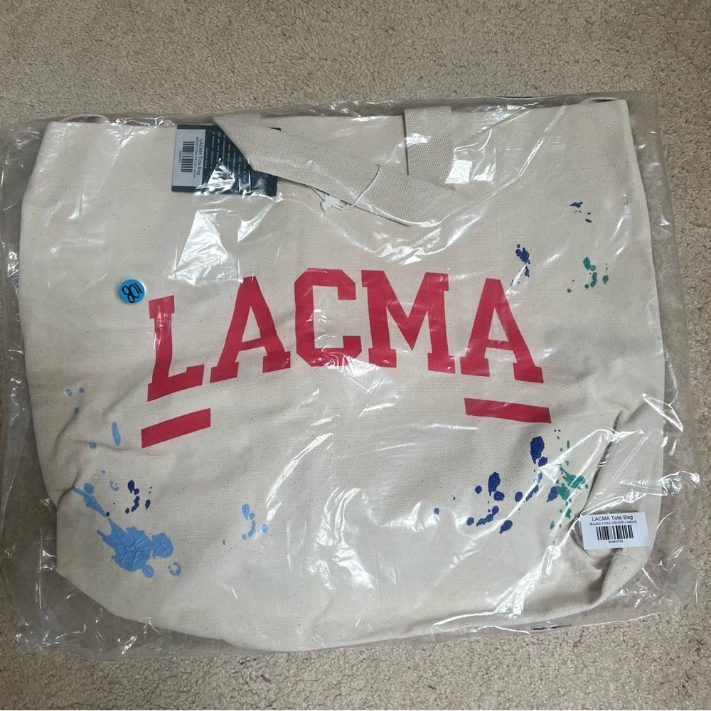 Madhappy LA Lacma Exclusive Wide Tote Bag Canvas in Natural NEW